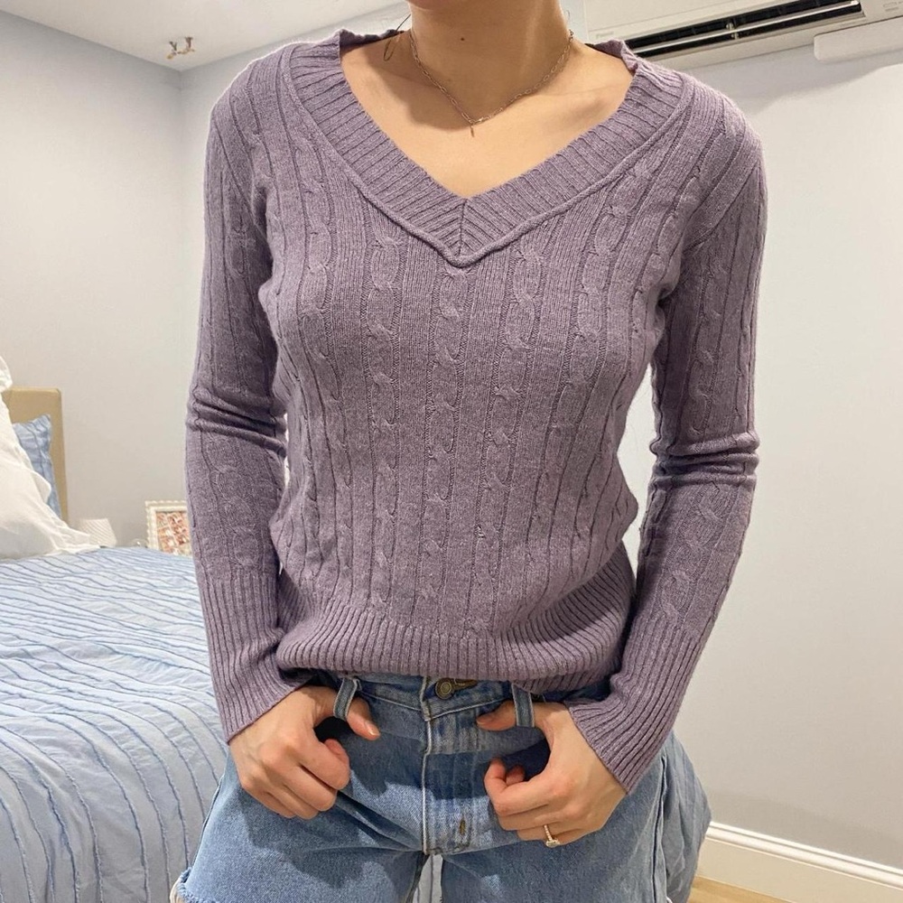 The cutest purple sweater from Loft! Size S 🪻💜